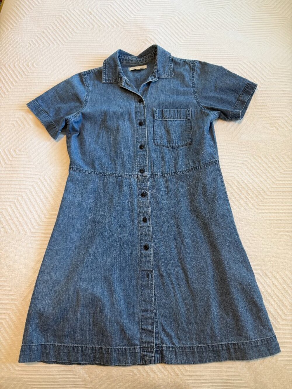 Madewell denim button-front dress Size Small